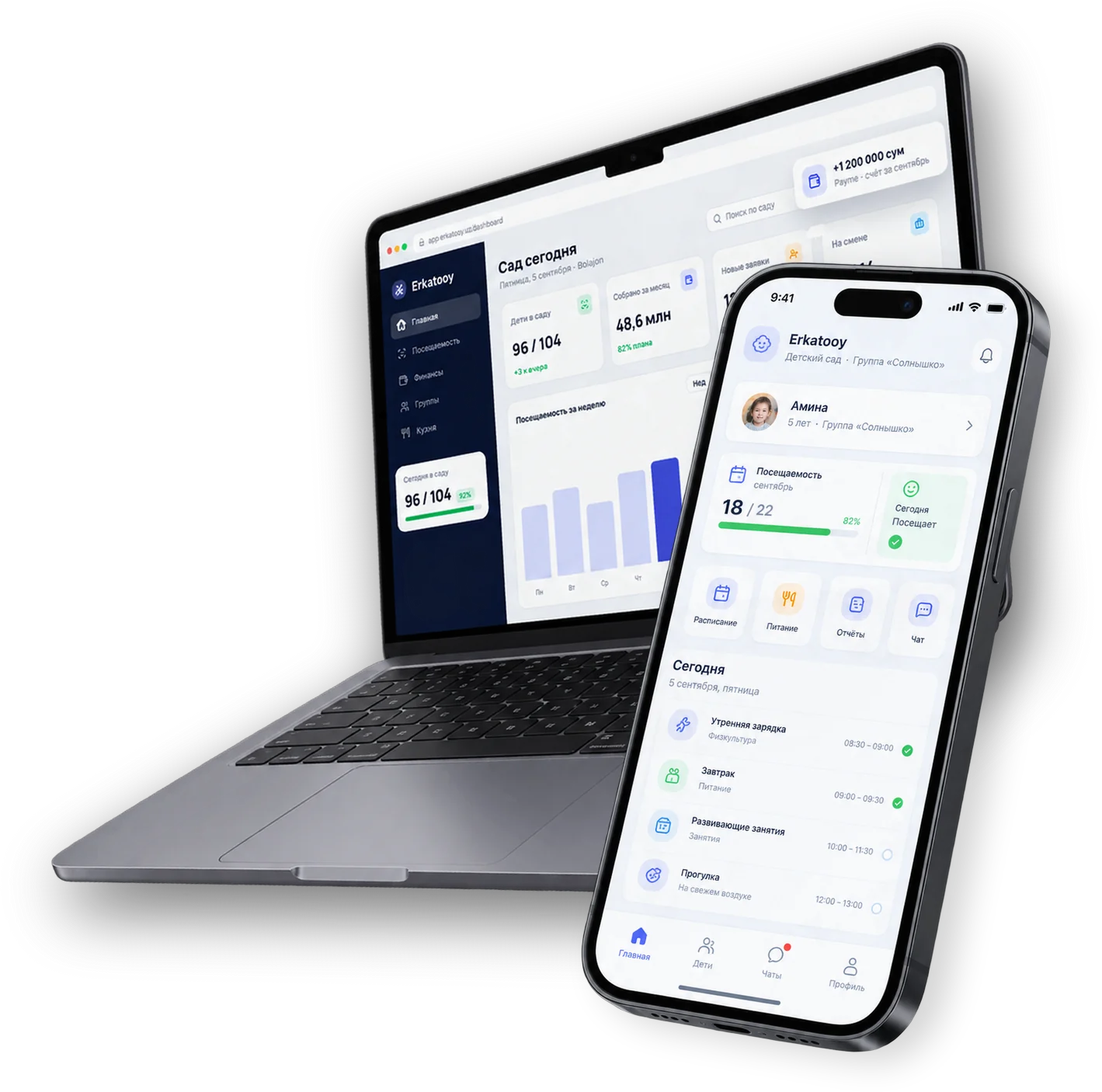 Инфопанель директора Erkatooy.ERP: доходы, расходы, статус оплат